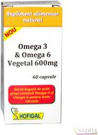 Omega 3 Și Omega 6 Vegetal, Hofigal, 600 mg, 60 capsule